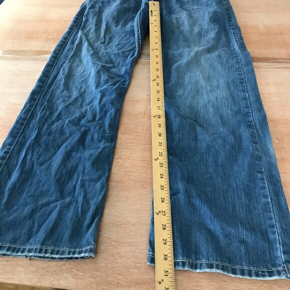 Levi's Silver Tab Wide Leg Bootcut Jeans Men 36x30 Blue Mid Rise Medium Wash - Picture 7 of 12